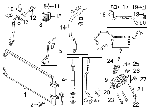 2012 Ford Edge Evaporator And Housing Assembly Diagram for CT4Z-19B555-H