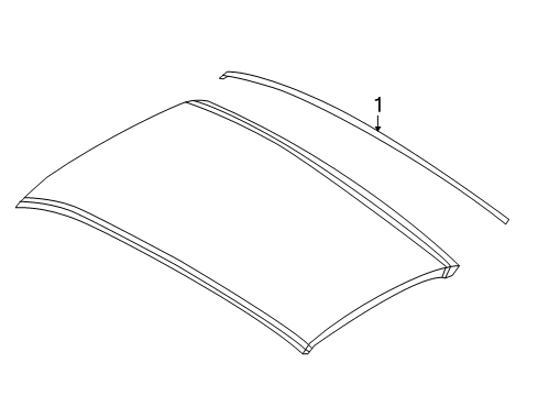 2014 Ford C-Max Exterior Trim - Roof Diagram