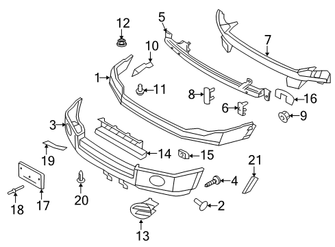 2011 Ford Expedition Front Bumper Diagram