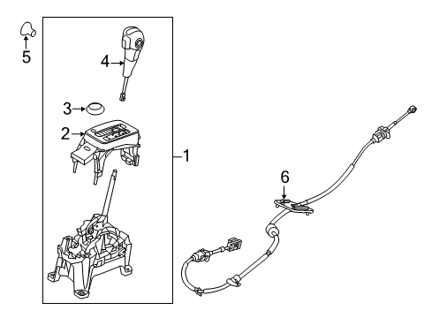 2011 Ford Fiesta Lever - Gear Shift Diagram for AE8Z-7210-BA