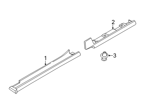 2023 Ford Transit Connect Exterior Trim - Pillars Diagram