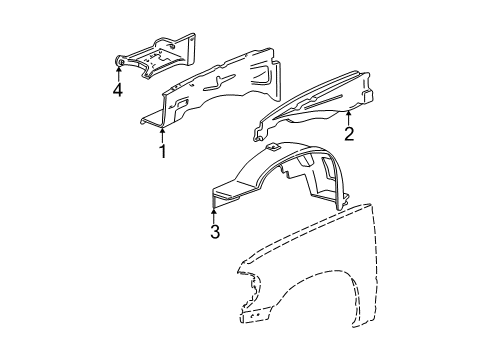 2001 Ford Explorer Structural Components & Rails Diagram