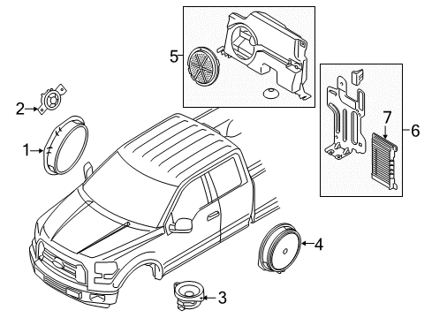 2017 Ford F-350 Super Duty Sound System Diagram 6 - Thumbnail