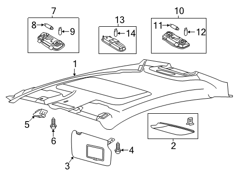 2015 Ford Fiesta Lamp Assembly - Interior Diagram for 8A6Z-13776-C