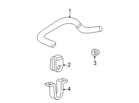 1995 Ford E-150 Econoline Club Wagon Stabilizer Bar & Components - Front Diagram