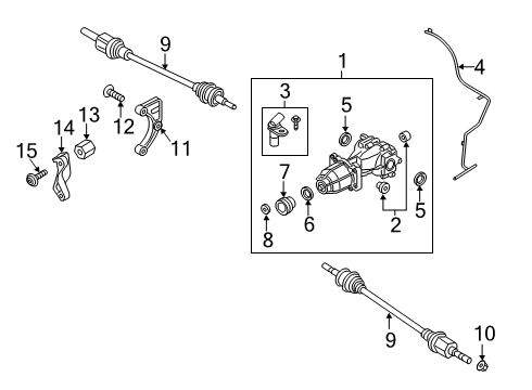 2023 Lincoln Nautilus Axle Components - Rear Diagram