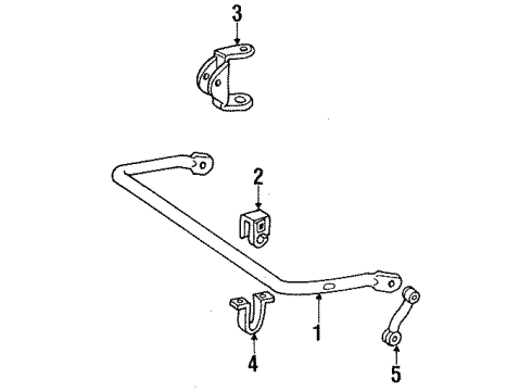 1991 Ford Explorer Stabilizer Bar & Components - Front Diagram