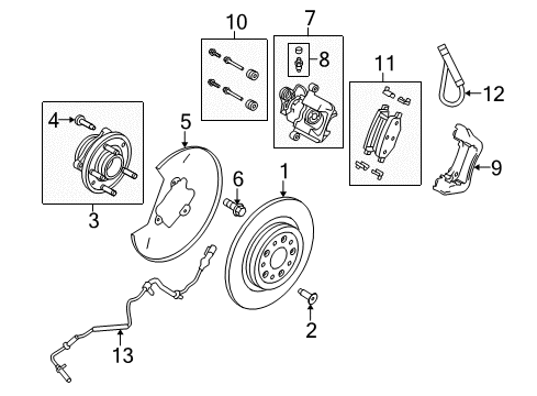 2017 Ford Special Service Police Sedan Brake Components, Brakes Diagram 3 - Thumbnail