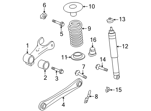 2005 Ford Mustang Rear Suspension Components, Stabilizer Bar Diagram