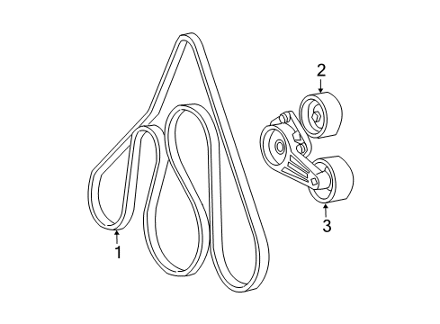 1999 Ford Expedition Belts & Pulleys Diagram