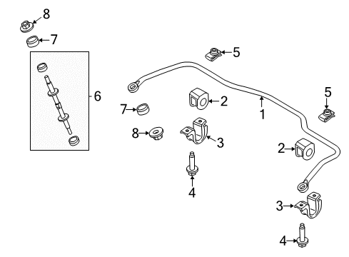 2010 Mercury Grand Marquis Rear Suspension, Control Arm Diagram 4 - Thumbnail