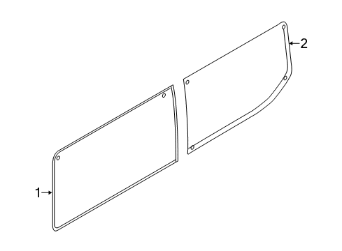 2015 Ford Transit-150 Quarter Window Glass Diagram for BK3Z-6129711-AL