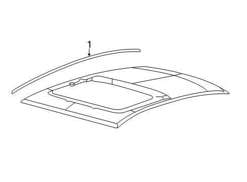 2007 Lincoln MKZ Exterior Trim - Roof Diagram