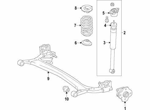 2019 Ford EcoSport Rear Axle, Suspension Components Diagram