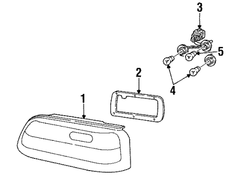 1994 Mercury Capri Combination Lamps Diagram