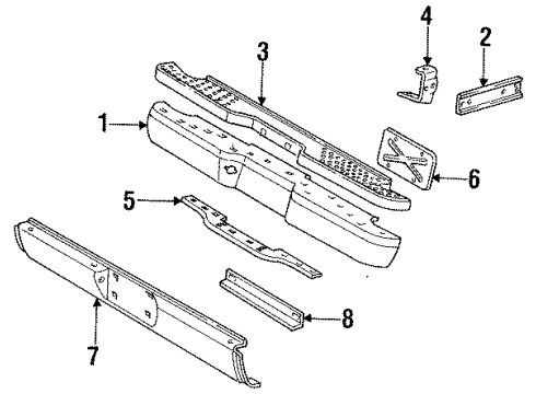 1995 Ford F-150 Rear Bumper Diagram