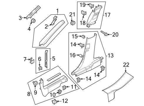 2022 Ford Mustang Mach-E Pin - Trim Diagram for -W718230-S300