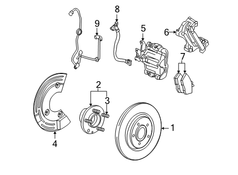 2009 Mercury Sable Anti-Lock Brakes Diagram 4 - Thumbnail