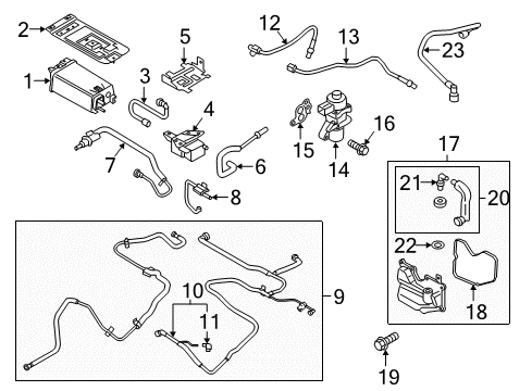 2020 Lincoln MKZ Emission Components Diagram