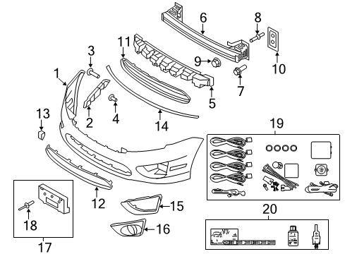 2010 Ford Fusion Isolator Assembly - Bumper Bar Diagram for AE5Z-17C882-A