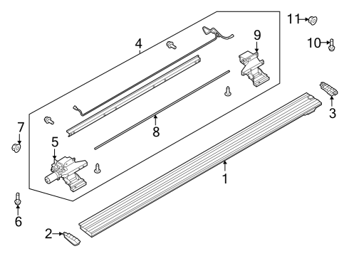 2023 Ford F-150 Lightning Running Board Diagram