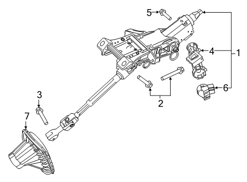 2015 Ford Edge Steering Column & Wheel, Steering Gear & Linkage Diagram