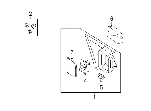 2009 Mercury Sable Outside Mirrors Diagram