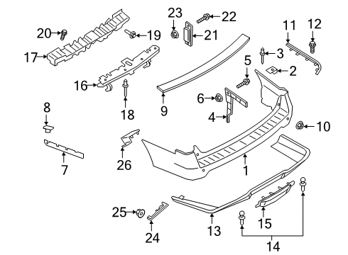 2018 Lincoln Navigator Rear Bumper Diagram