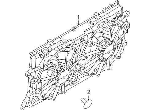 2011 Lincoln Navigator Cooling System, Radiator, Water Pump, Cooling Fan Diagram 1 - Thumbnail