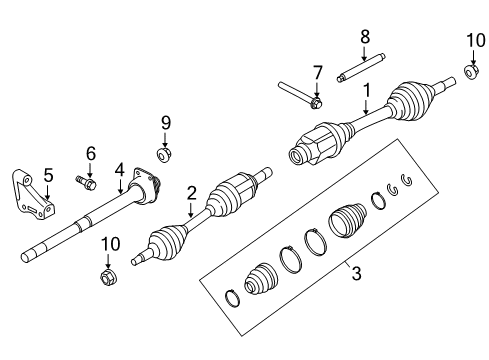 2014 Ford Explorer Drive Axles - Front Diagram 4 - Thumbnail