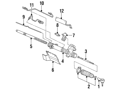 1999 Mercury Sable Gear Assembly - Steering Diagram for XF1Z-3504-ABRM