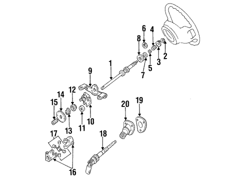 1998 Mercury Villager Shaft & Internal Components Diagram