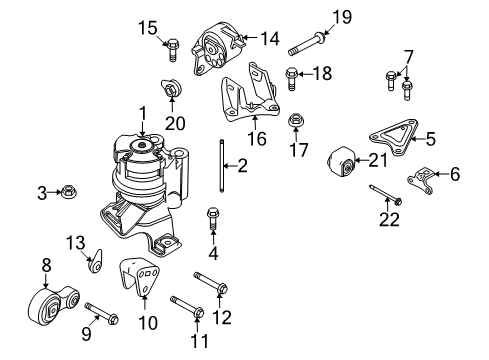 2010 Lincoln MKZ Engine & Trans Mounting Diagram