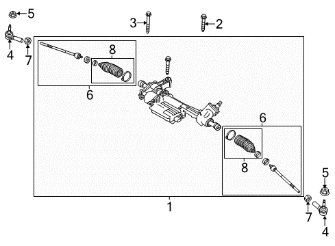 2013 Ford Mustang Kit - Tie Rod Diagram for BR3Z-3280-C