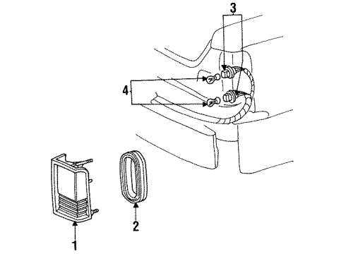 1994 Lincoln Town Car Bulbs Diagram 5 - Thumbnail