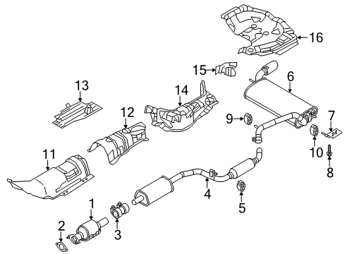 2014 Ford Focus Exhaust Components Diagram