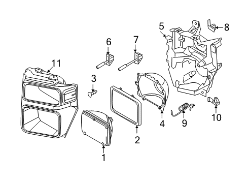 2009 Ford F-350 Super Duty Headlamps, Electrical Diagram 2 - Thumbnail