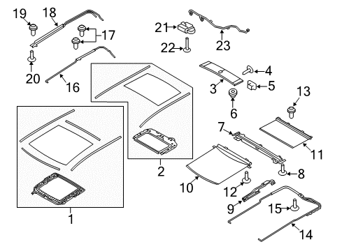 2014 Lincoln MKT Sunroof, Body Diagram 1 - Thumbnail