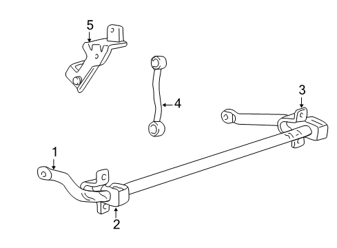 2003 Ford F-350 Super Duty Stabilizer Bar & Components - Front Diagram 1 - Thumbnail