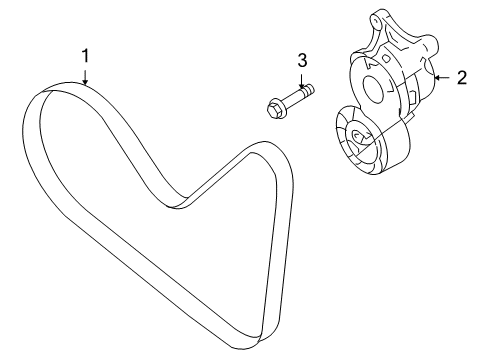 2018 Ford Police Interceptor Sedan Belts & Pulleys Diagram