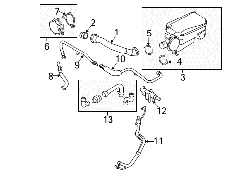 2013 Ford F-350 Super Duty Hose - Vacuum Diagram for BC3Z-9C493-A