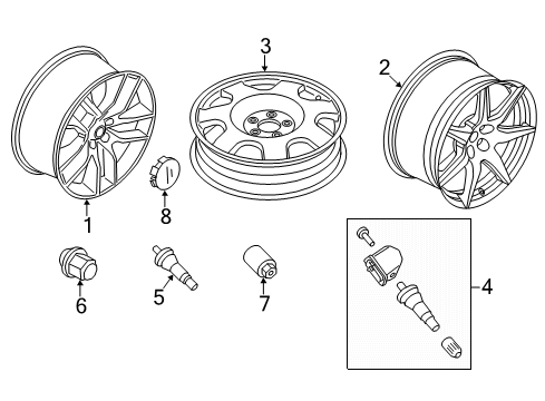 2018 Ford Mustang Wheels & Trim Diagram 5 - Thumbnail