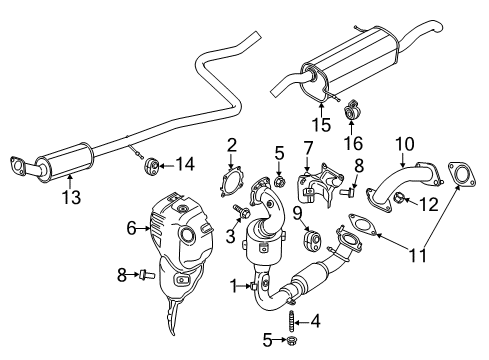 2015 Ford Fiesta Exhaust Components Diagram