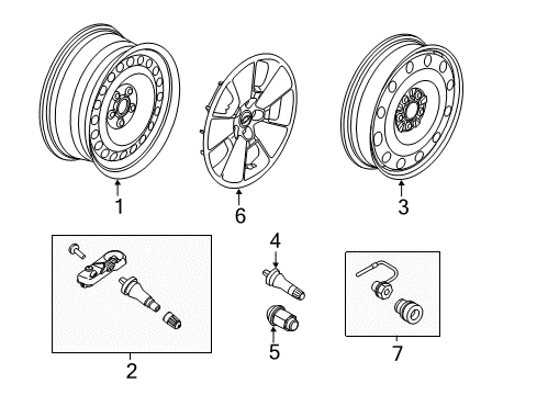 2014 Ford Explorer Wheels Diagram 1 - Thumbnail