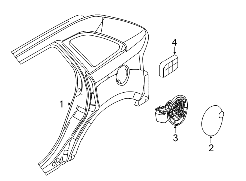 2014 Lincoln MKX Quarter Panel & Components Diagram