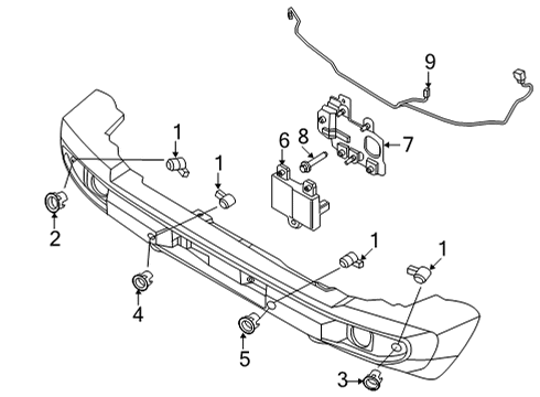 2021 Ford Bronco Parking Aid Diagram 2 - Thumbnail