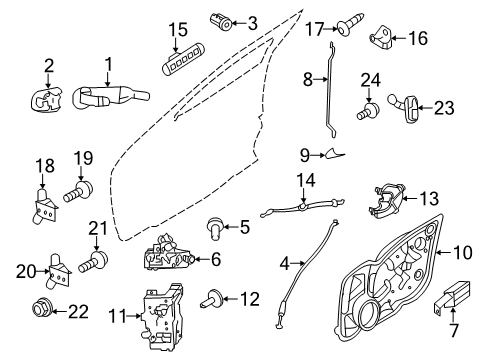 2012 Ford Fusion Motor Assembly - Window Operating Diagram for AH6Z-5423394-A