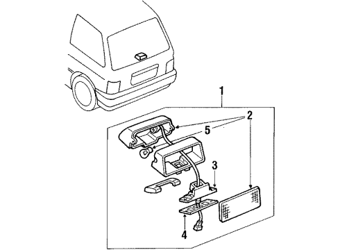 1988 Ford Festiva High Mount Lamps Diagram