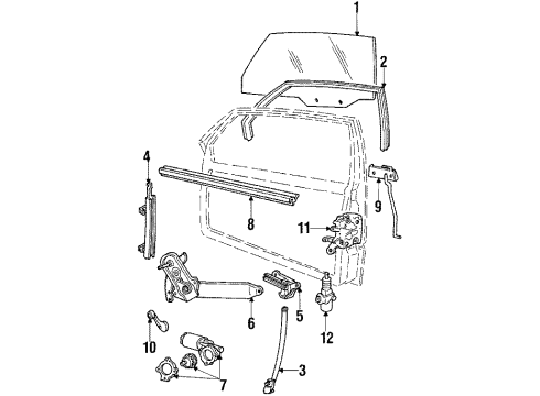 1986 Ford Thunderbird Front Door Diagram