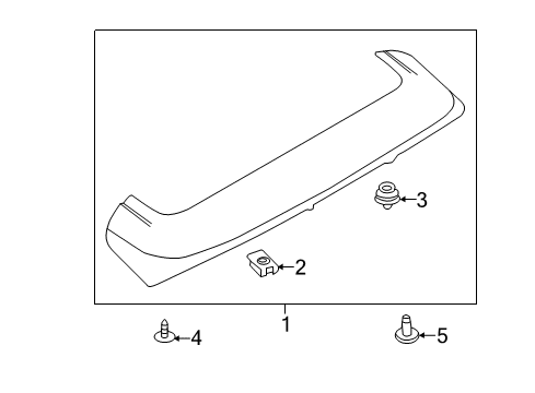 2014 Ford Focus Lift Gate - Spoiler Diagram